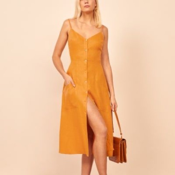 Reformation Dresses Reformation Parke Linen Dress Poshmark